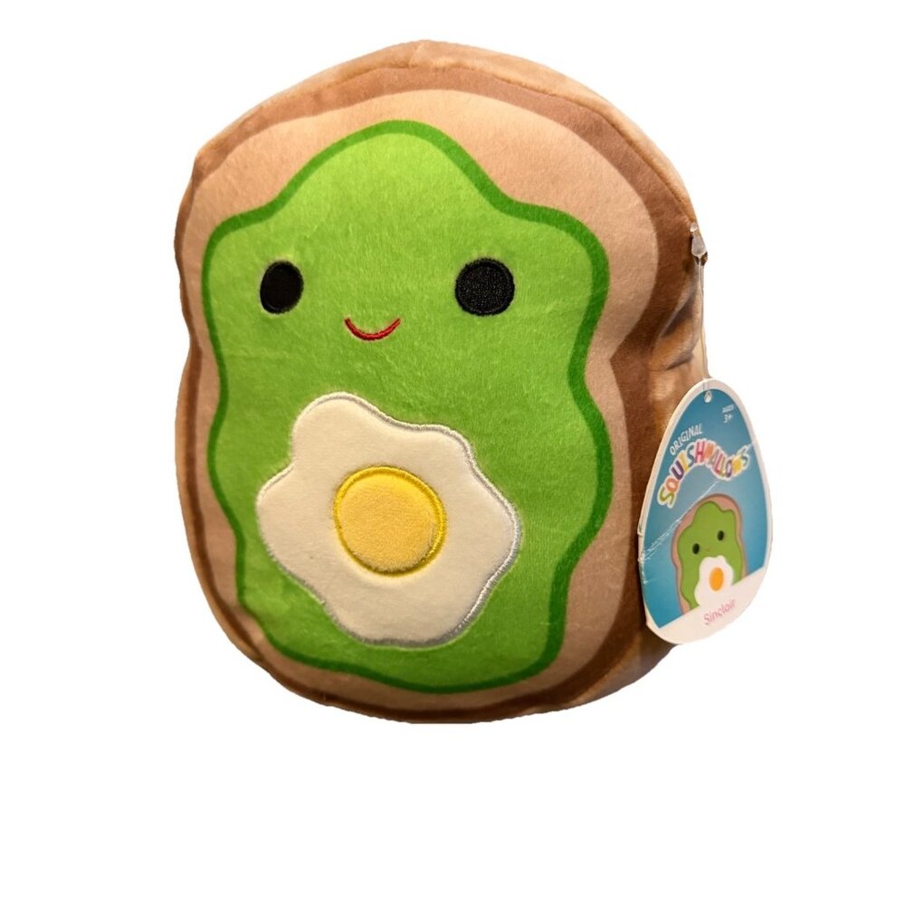 NEW Squishmallows Sinclair The Avocado Toast With Egg 8" Plush Toy